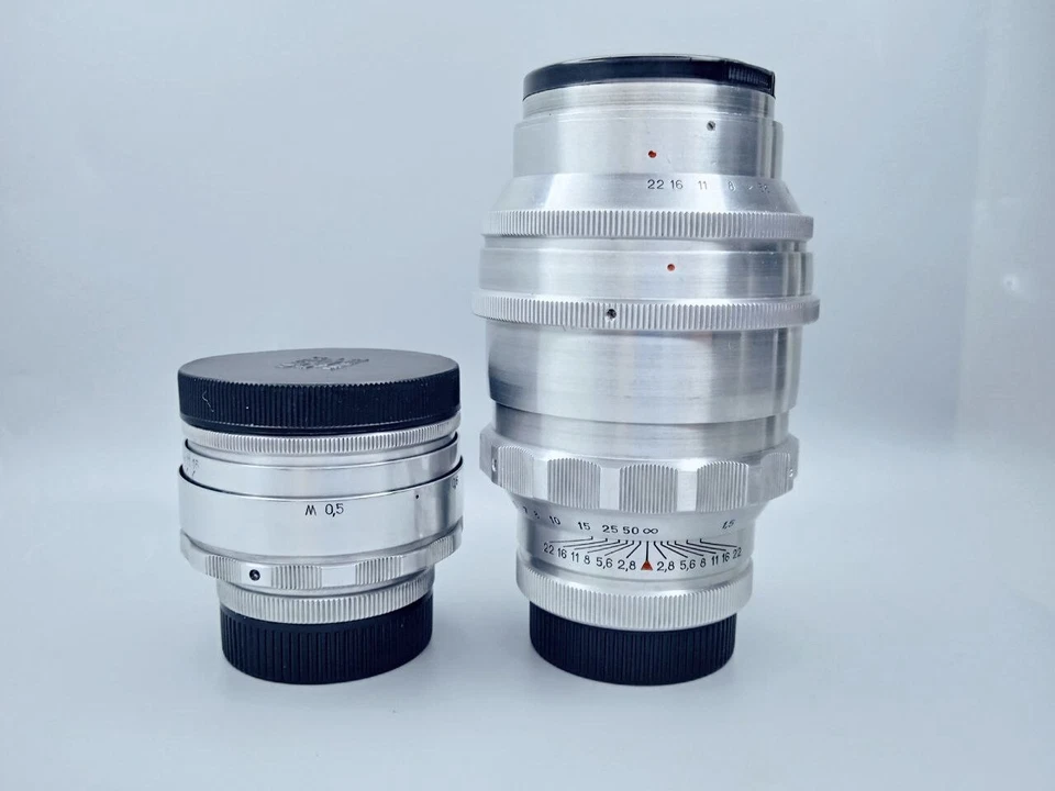 📸 Montura TAIR 11 2.8/133 KMZ M42 / Lente soviética Helios 44-2 58 mm f2 plateada JUEGO 2 Foto 3 de 4