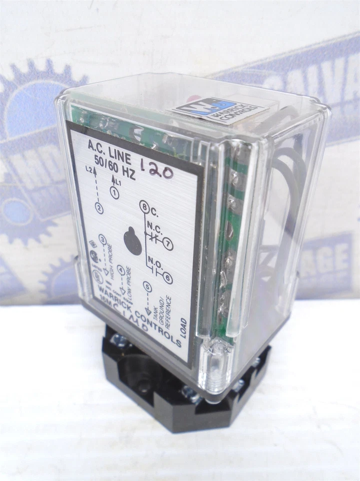 WARRICK Gems - 16MC1MO - 16M LEVEL CONTROL RELAY & SOCKET 1NO-1NC 26K Ω 10A 120V - Image 4 of 4
