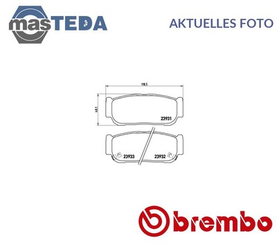 P 30 057 SATZ BREMSBELÄGE BREMSKLÖTZE HINTEN BREMBO NEU OE QUALITÄT
