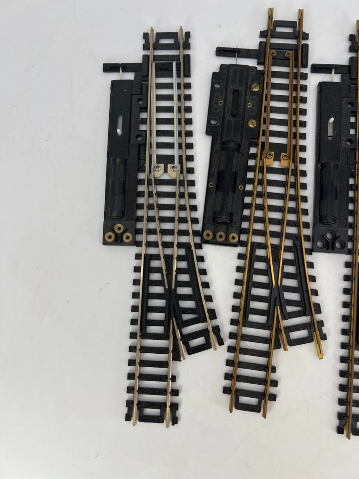 Atlas HO Scale Lot of 5 Switch Left Track Brass/Nickel Good Condition - Image 2 of 4