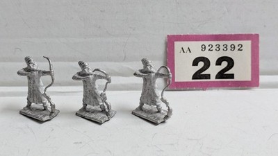 25mm Minifiguren. Alte. MAZEDONISCHE PUNISCHE KRIEGE. SYRISCHE BOGENSCHÜTZEN X3. (PB24)