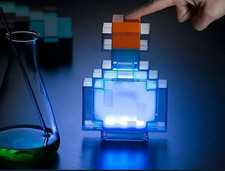 LED Colour-Changing Minecraft Potion Bottle Night Light – Small Lamp & Decor-