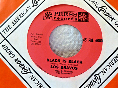 Los Bravos-45 on Press-Black is Black-Disc is NOS