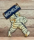 Vintage Michelin Tires Diecut Tire Man Mascot Porcelain Metal Sign
