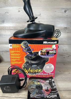 Microsoft SideWinder Force Feedback Pro + Manual, Box  And Software READ AS IS