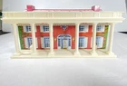 Vtg. Marx Tin Litho Civil War Mansion Playset Blue Gray Battle Southern Colonial