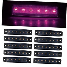 10pack 12V Smoked Purple LED Trailer Marker Lights 3.8" Side purple smoked