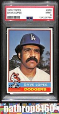 1976 Topps Baseball Card #660 Dave Lopes Los Angeles Dodgers PSA 9 MINT 13288