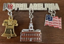 I LOVE Philadelphia dangle Magnet 