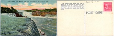 Vintage Postcard Niagara Falls Prospect Point New York Linen View
