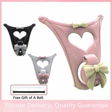 Bow Tie Chastity Cage Belt Male CB Lock Short Cage Chastity Device Abstinence