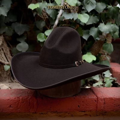 #ad Original Tombstone 20X Western Cowboy Fur Felt Hat Gus Cassidy Style Choco Brown $179.99