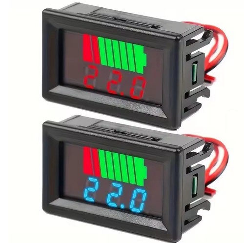 LED Voltmeter Amperemeter  Füllstandsanzeiger 6v - 48 v Batterietester - Bild 2 von 5