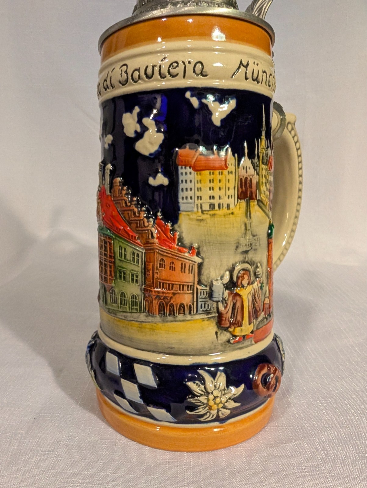 GerZ Beer Stein With Lid Munich Monaco de Baviera Munchen