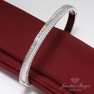 Boucheron Armreif Quatre Radiant Edition Weissgold 750 Diamanten Größe 17