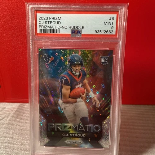 2023 Panini Prizm C.J. Stroud Prizmatic No Huddle #6 (RC) PSA 9 Texans