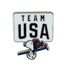 Peanuts Team USA Snoopy Milano Cortina Ski Pin