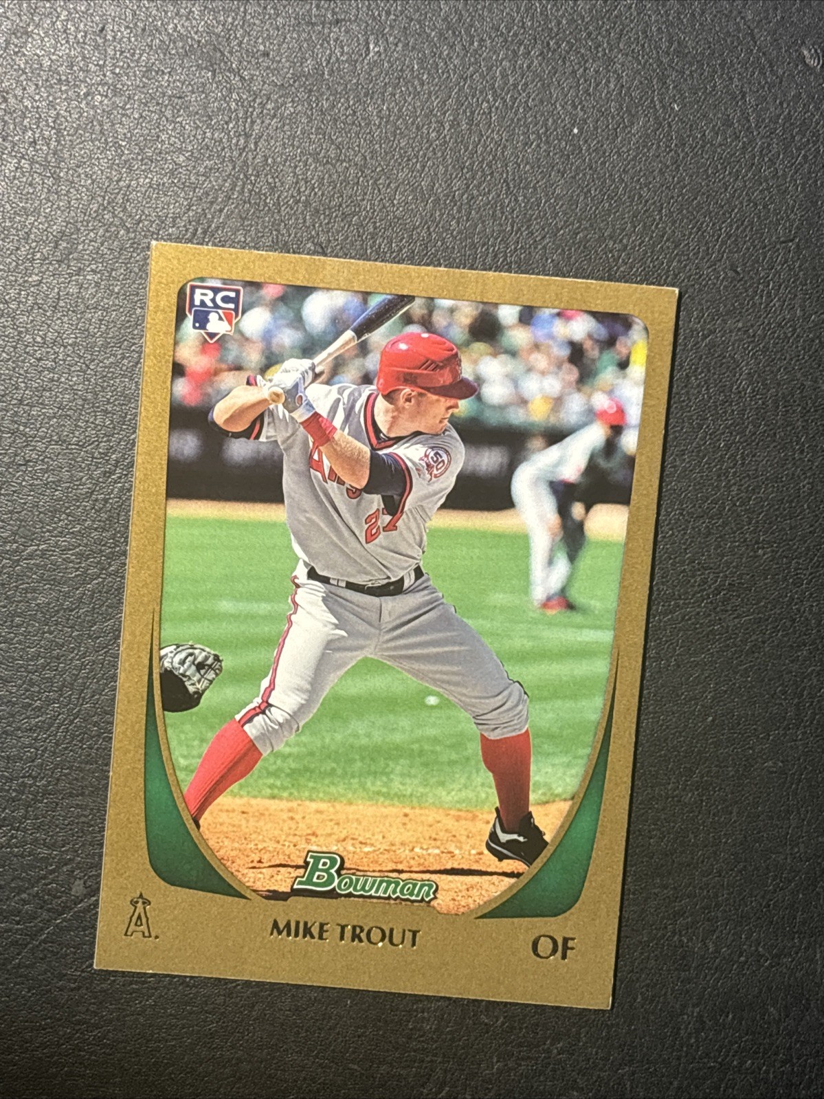 2011 Bowman Draft Gold Mike Trout Rookie RC #101 Angels MVP