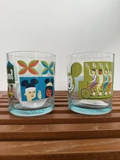 Disney Disneyland 2023 SHAG MainStreet Dapper Dans Drinking Glass New-Set Of Two
