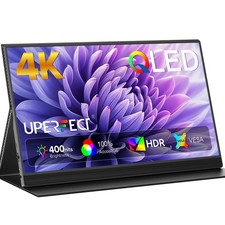 15.6" 4K Portable Monitor FreeSync Travel Screen For Laptop w/VESA & Smart Case