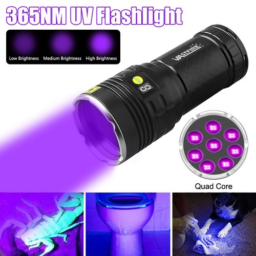 160W 365nm UV Light Blacklight LED Flashlight USB Rechargeable Inspection Torch - Picture 6 of 18