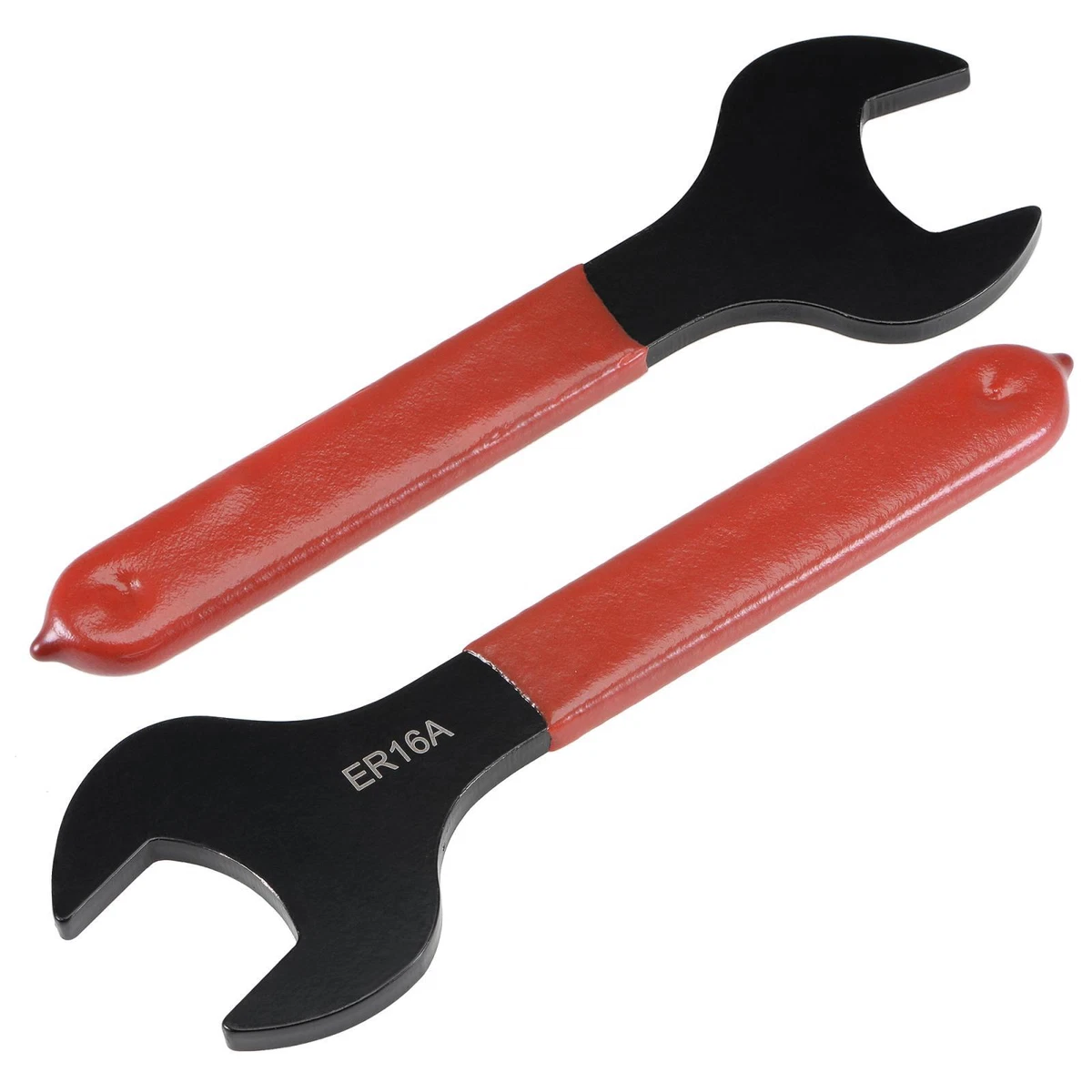 Collet Chuck Wrench Spanner for ER16A Clamping Nut w Red Non slip Handle 2pcs