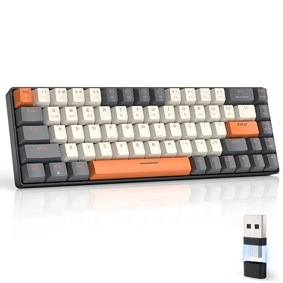 60% drahtlose mechanische Tastatur Bluetooth Dual-Modus Hot-Swap-Mini 68-Keys - Bild 2 von 4