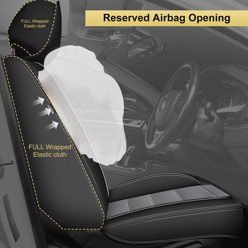 For Toyota Tacoma Car Seat Cover Full Set Leather 5Seats Front Rear Protector - Picture 9 of 18