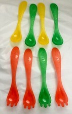 NUBY Spoon  Spork 8 Piece Flatware Set BPA Free 18 Month Toddler Boy Girl