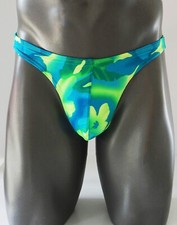 NEW MEN'S SWIM BLUE/GREEN BRIEF SIZE SMALL
