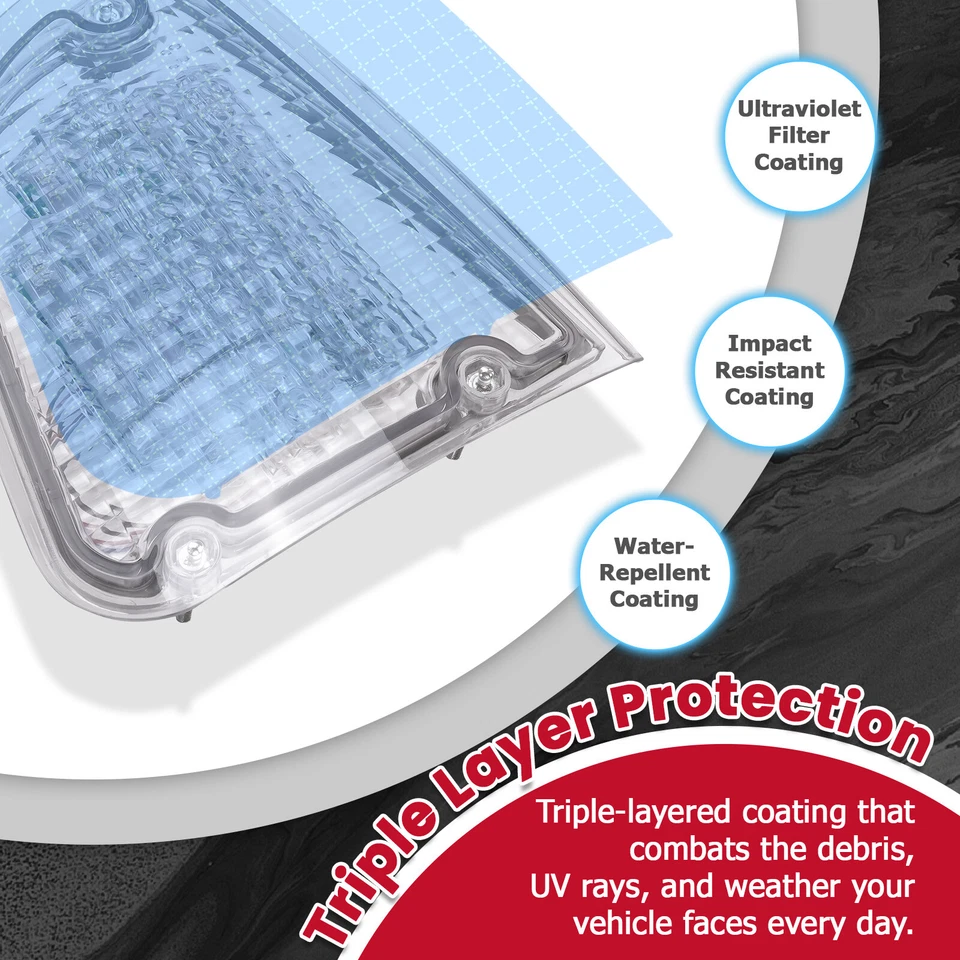 Par de luces LED transparentes de señal de giro HECASA para Kenworth K300 T300 T330 T600 86-08 Foto 2 de 4