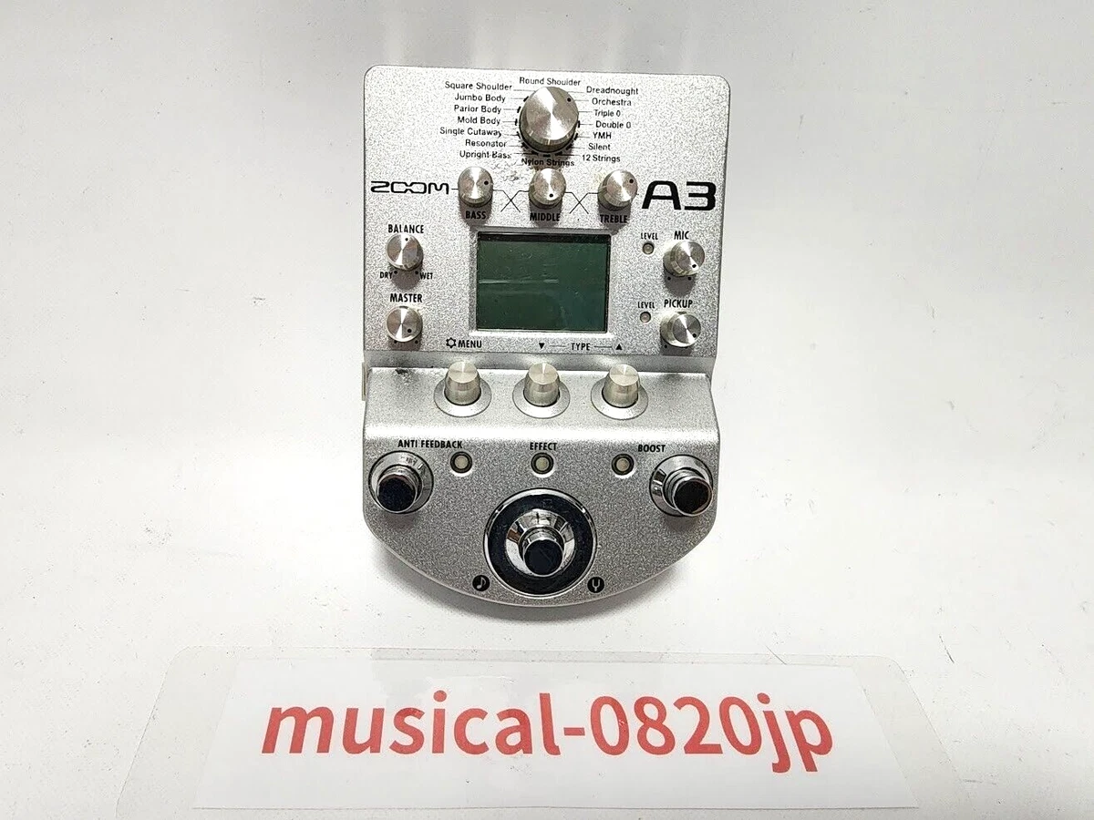 Zoom A3 Acoustic Guitar Preamp sound Effects Processor