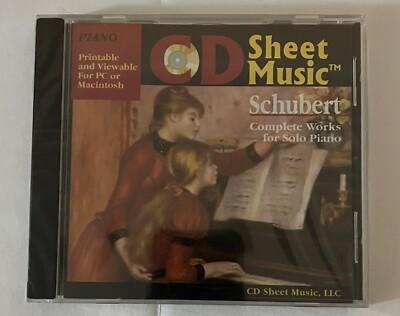 CD Sheet Music Schubert Complete Works for Solo Piano (CD) NEW Sealed ...