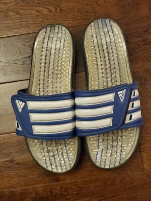 ULTRA RARE 2011 ADIDAS GEL CUSHIONED BLUE SLIDES MEN'S SIZE US11 HARD TO  FIND!!!