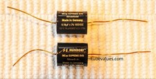TWO Mundorf MCap 1000 VDC SUPREME EVO Silver Gold Cap Capacitor .1uf 0.1 .1  uf