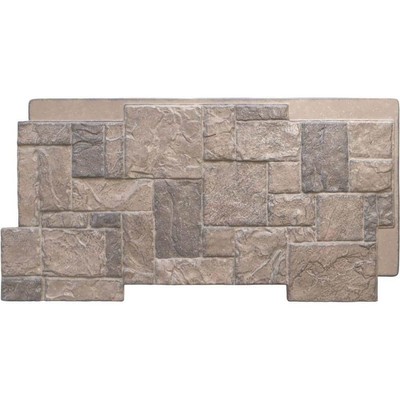 Ekena Millwork Panel Siding (49'' x 1-1/4'') Stacked Stone Faux Composite Beige