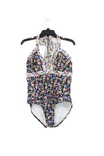 Boden Swimsuit Ithaca Halter One Piece sz 12 Women Floral Print Bathing Suit