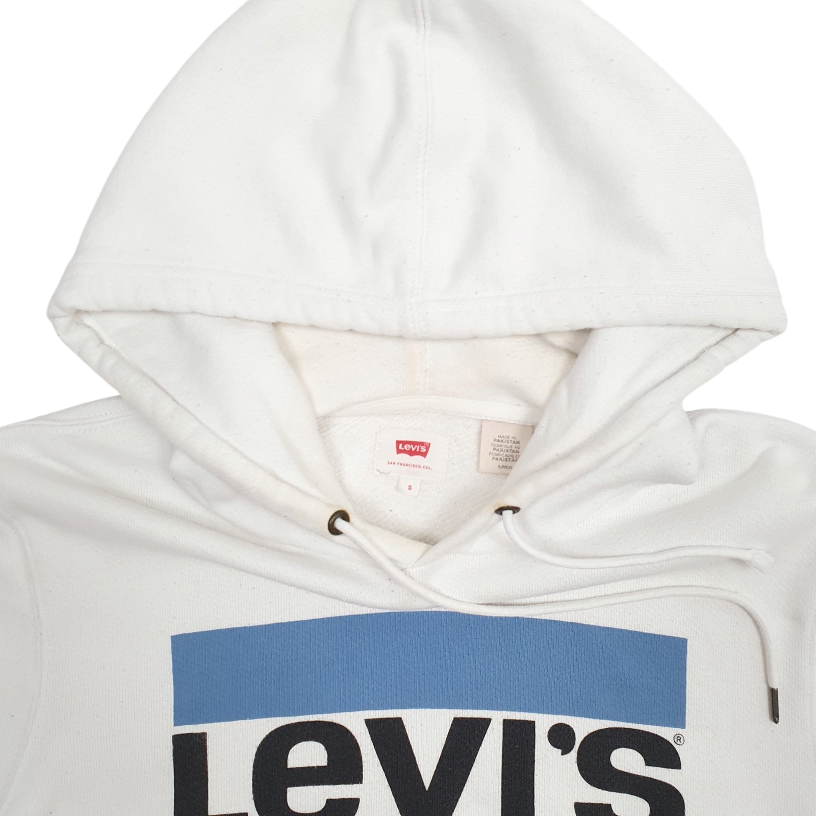 LEVIS Hoodie Spellout Jumper Sweatshirt Mens S image 2