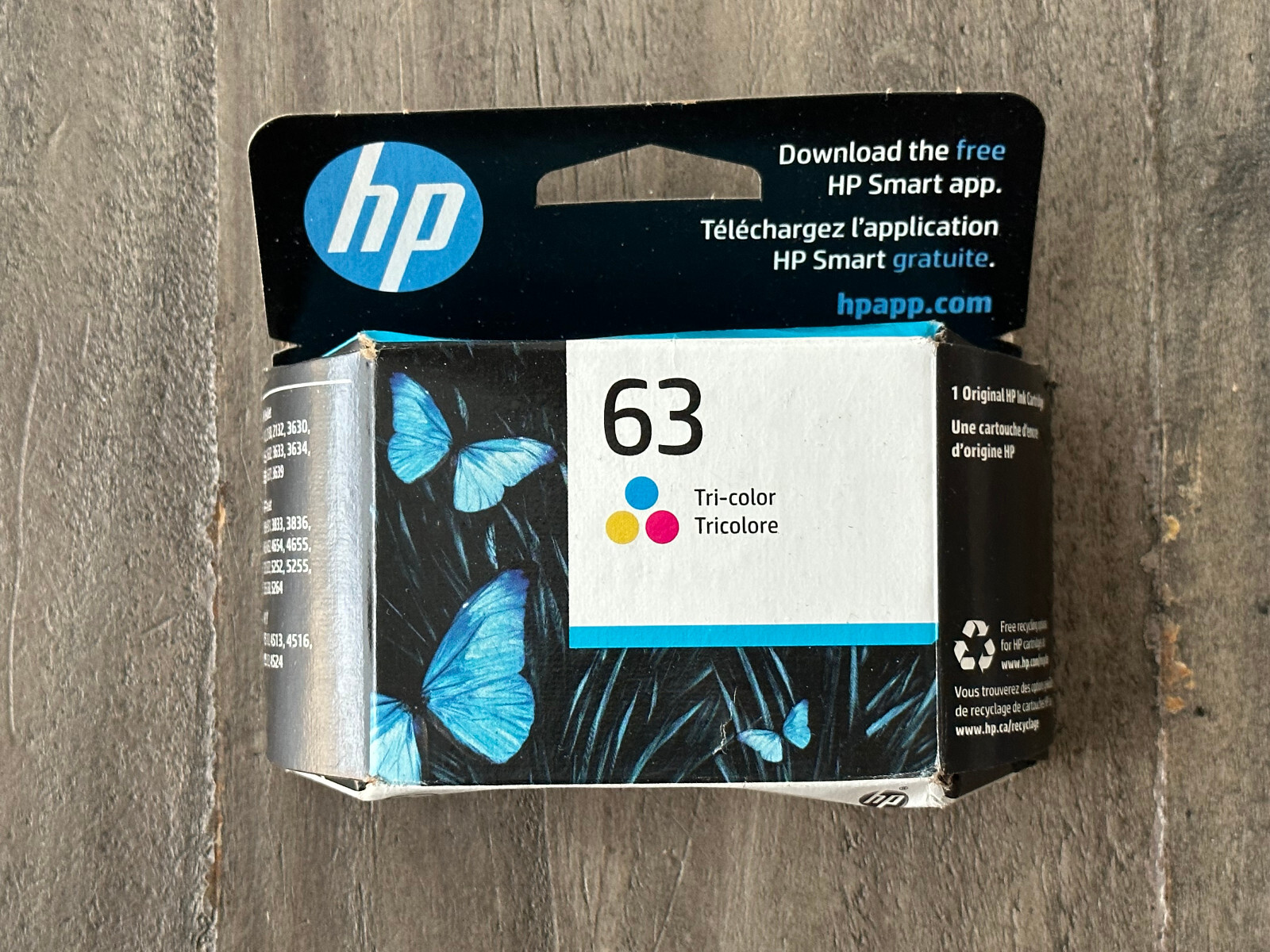 HP 63 Tricolor Ink Cartridge, F6U61AN140 Expiry Jul 2024 or Later