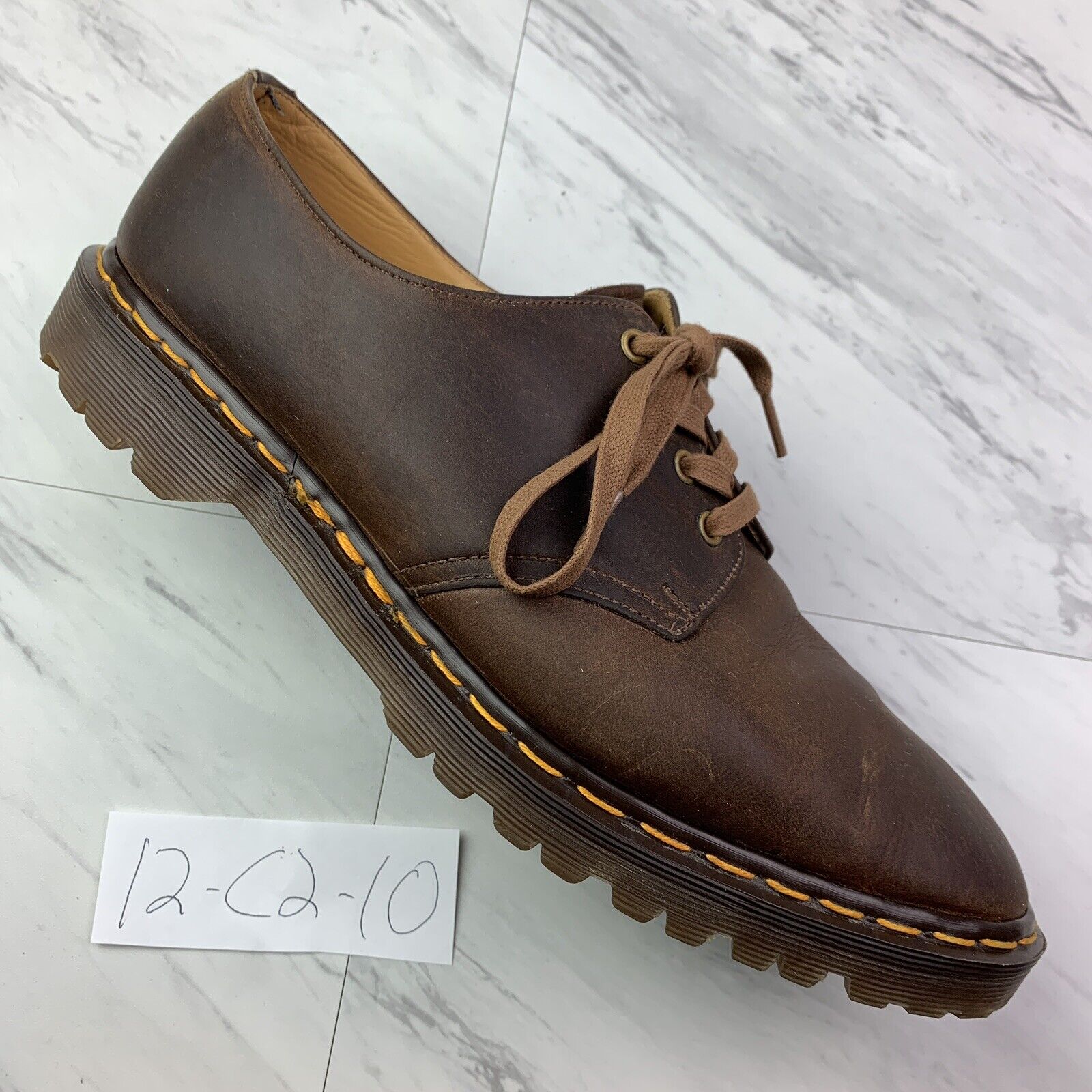 DOC Dr Year-end annual account Martens Oxford Shoes Size Leather Brown MADE ENGL Year-end gift 12 IN