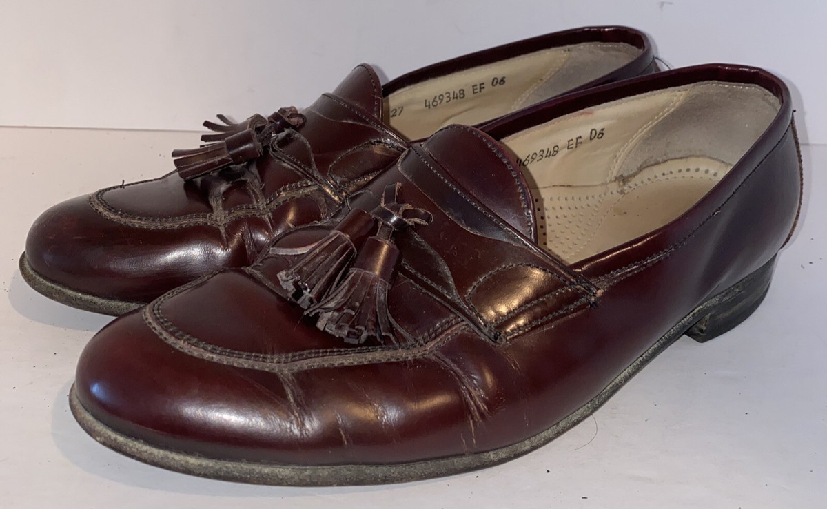 Florsheim Imperial Comfortech Burgundy Tassel Loafers Mens 14 D Wingtip Leather Florsheim Imperial Mens Wingtip Tassel Loafers Oxblood  main image 2