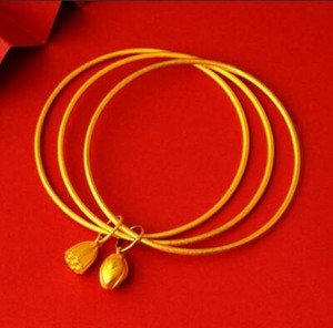 'S Lotus 22K 23K 24K Thai Gold Necklace Gold Plated Bracelet 19.2G