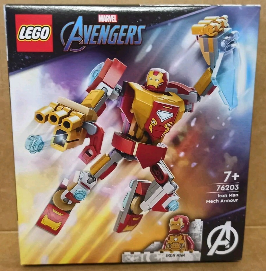LEGO 76203 MARVEL IRON MAN MECH ARMOUR - AVENGERS - NUOVO - SIGILLATO - RITIRATO
