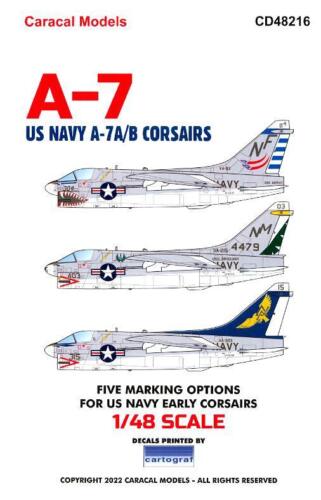 Caracal Decals 1/48 U.S. NAVY L.T.V. A-7A/B CORSAIR Jet Fighter - Picture 1 of 5
