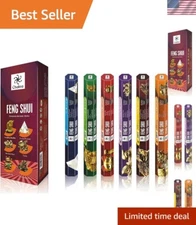 120 Count Premium Fengshui Incense - 20 Sticks Per Box for Tranquil Environments