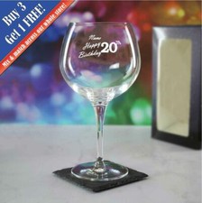 Personalised Engraved  Primeur Balloon Happy 20th Birthday Handwritten Design