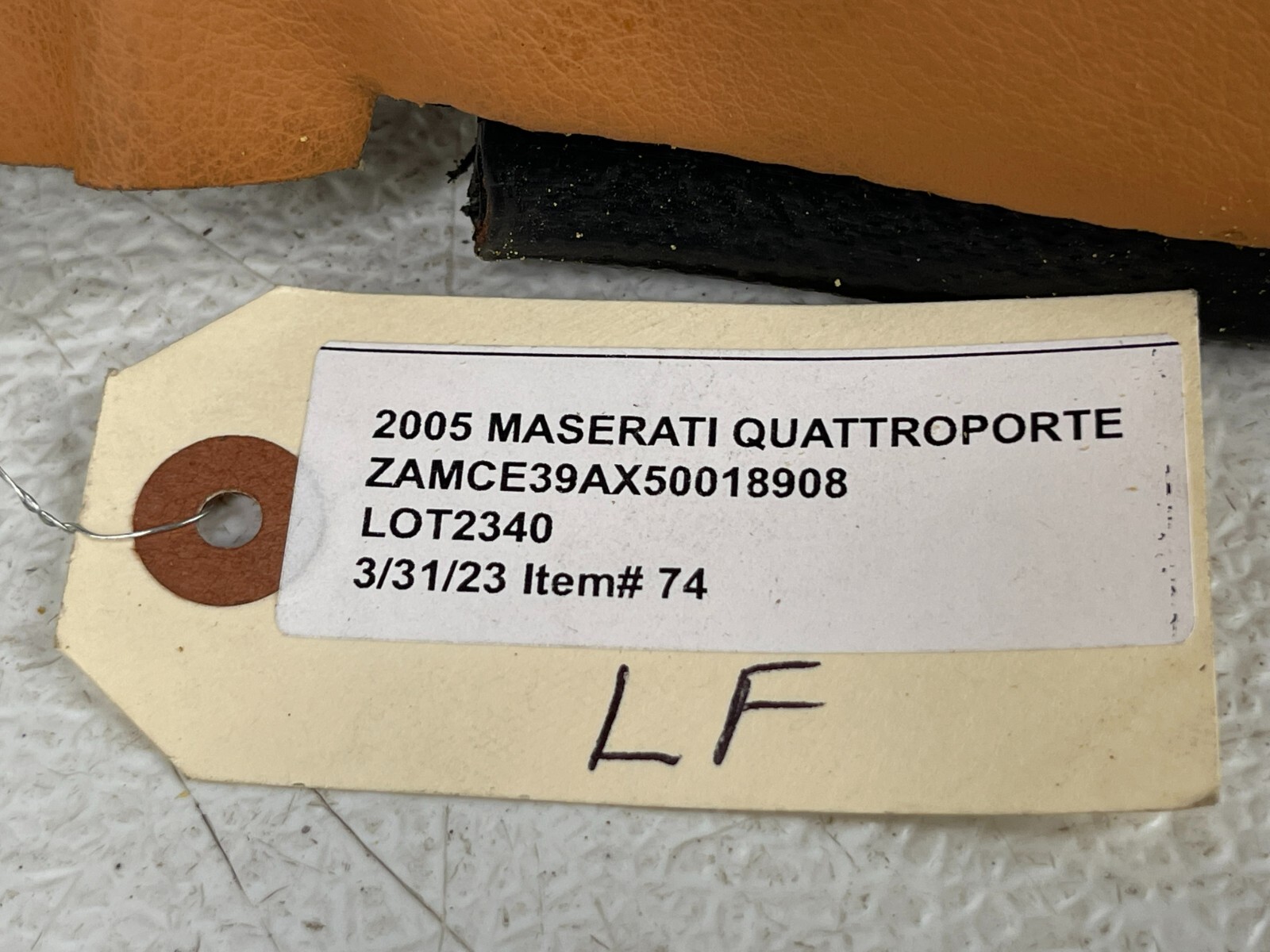 ⭐04-08 MASERATI QUATTROPORTE FRONT LEFT DRIVER SIDE SEAT UPPER CUSHION LOT2340