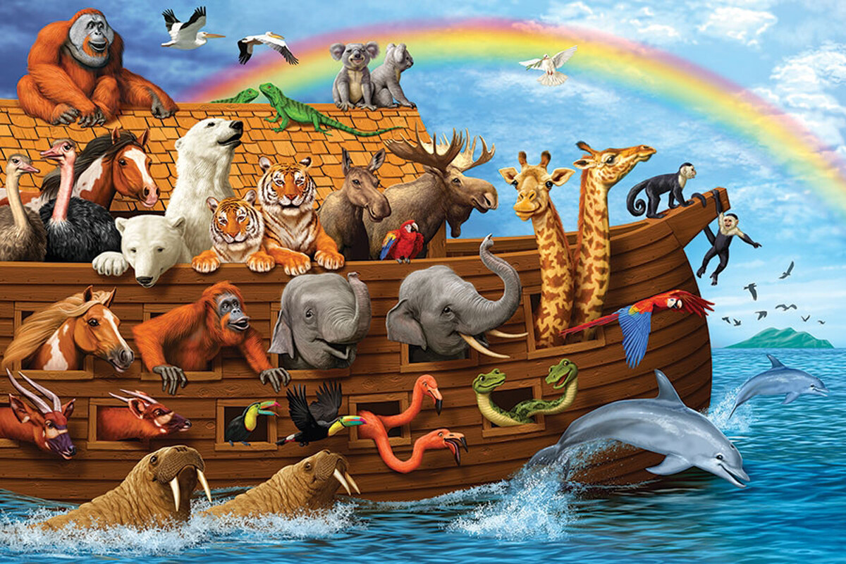 Cobble Hill Noah's Ark Rainbow 36 Piece Jigsaw Puzzle | eBay