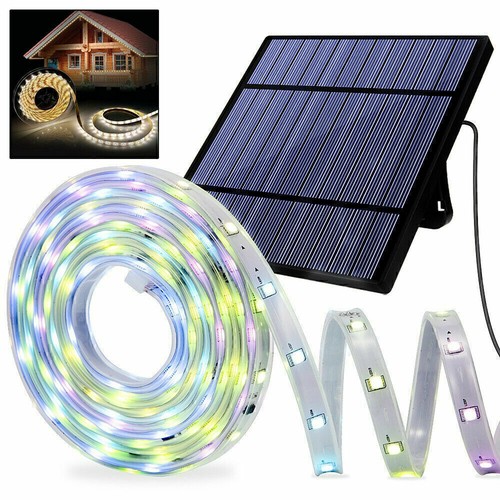 5M Outdoor Solar 150LED Strip Lights Waterproof Garden Flexible Tape Rope Lights - Picture 9 of 27