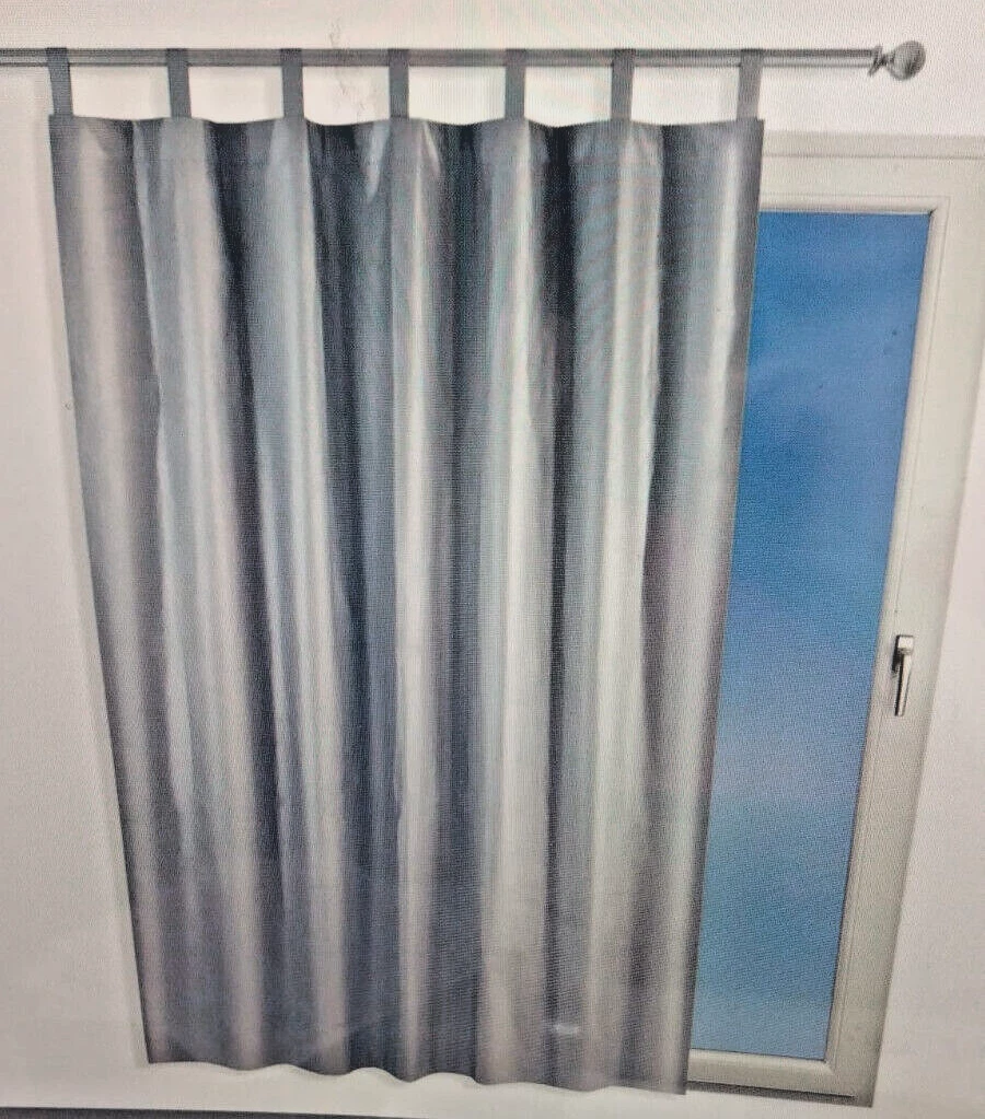 Climate protection curtain/thermal curtain/insulated curtain 130x200 cm-silver matt